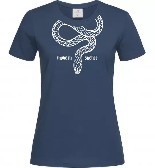 Жіноча футболка Move in silence Темно-синій фото