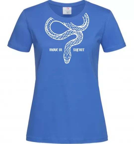 Жіноча футболка Move in silence Яскраво-синій фото