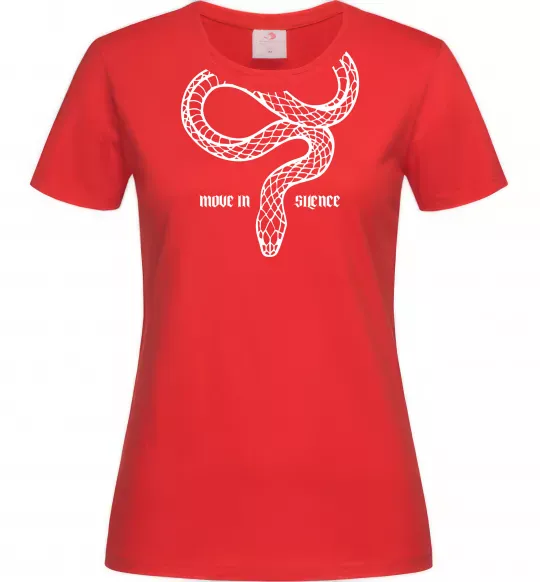 Жіноча футболка Move in silence Червоний фото