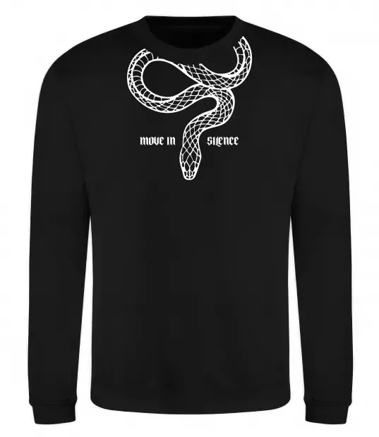 Світшот Move in silence Чорний фото