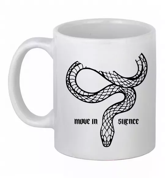 Чашка керамічна Move in silence Білий фото