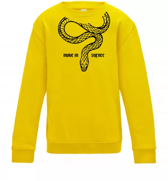 Детский Свитшот Move in silence Солнечно желтый фото