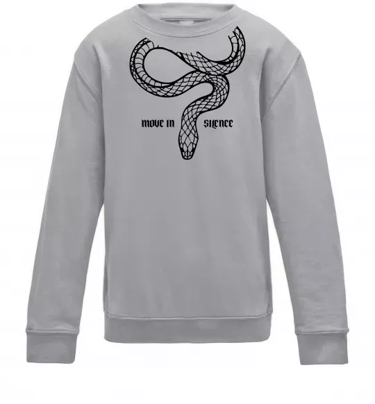 Детский Свитшот Move in silence Серый меланж фото