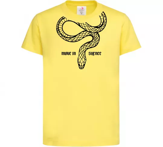 Детская футболка Move in silence Лимонный фото