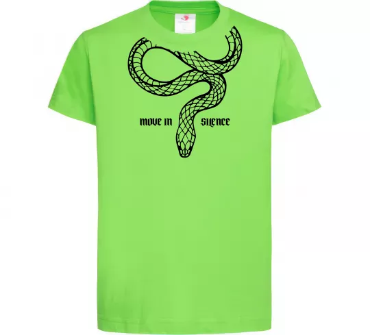 Детская футболка Move in silence Лаймовый фото