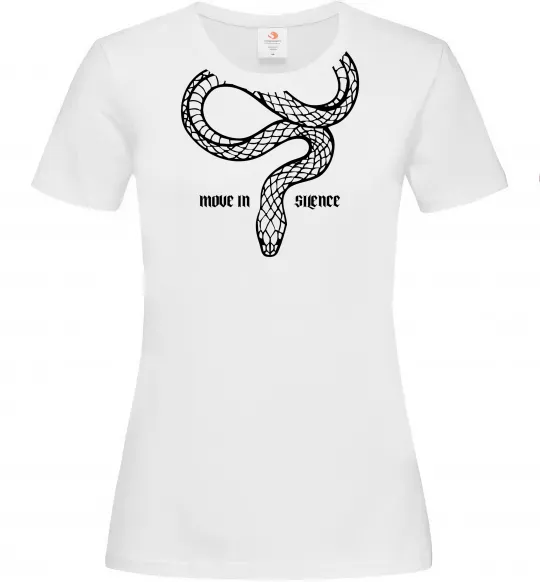 Жіноча футболка Move in silence Білий фото