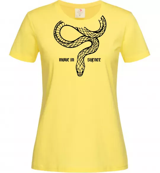 Жіноча футболка Move in silence Лимонний фото