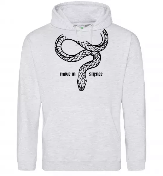 Чоловіча толстовка (худі) Move in silence Сірий меланж фото