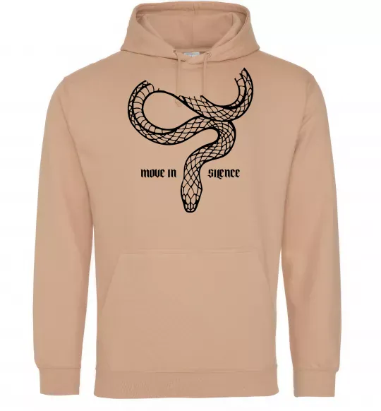 Чоловіча толстовка (худі) Move in silence Пісочний фото
