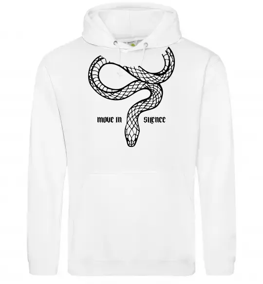 Женская толстовка (худи) Move in silence Белый фото