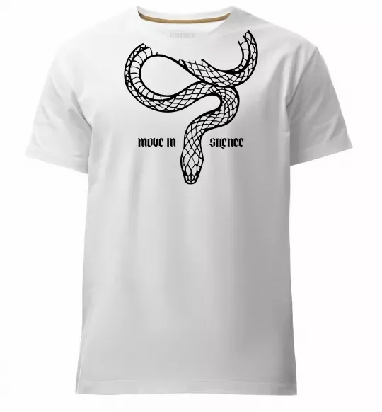 Чоловіча преміум футболка Move in silence Білий фото