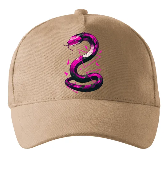 Кепка Neon snake Песочный фото