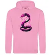 Мужская толстовка (худи) Neon snake Розовый фото