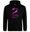 Мужская толстовка (худи) Neon snake Черный фото