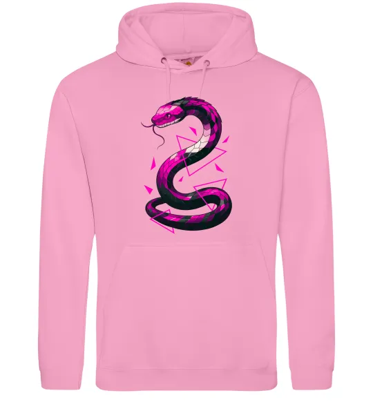 Женская толстовка (худи) Neon snake Розовый фото