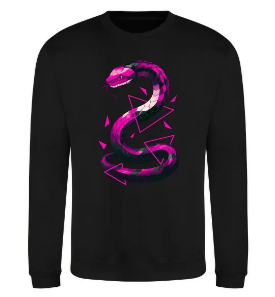Свитшот Neon snake Черный фото