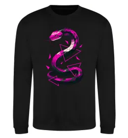 Свитшот Neon snake Черный фото