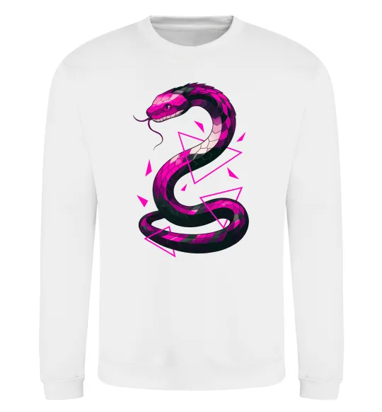 Свитшот Neon snake Белый фото