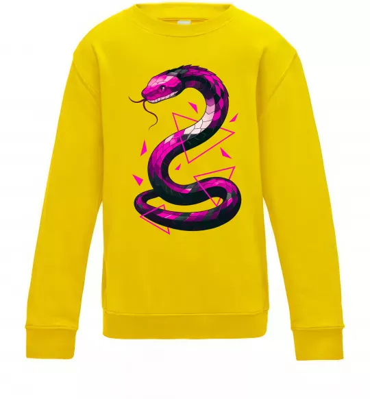Детский Свитшот Neon snake Солнечно желтый фото