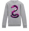 Детский Свитшот Neon snake Серый меланж фото