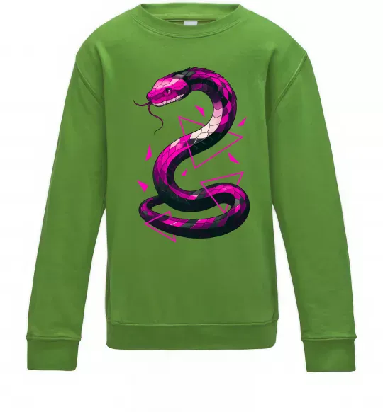 Детский Свитшот Neon snake Лаймовый фото