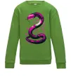 Детский Свитшот Neon snake Лаймовый фото