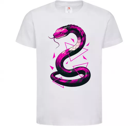 Детская футболка Neon snake Белый фото