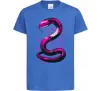 Детская футболка Neon snake Ярко-синий фото