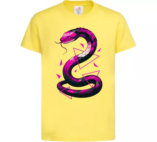 Детская футболка Neon snake Лимонный фото
