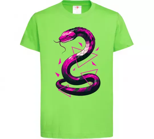 Детская футболка Neon snake Лаймовый фото