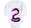Дитячий бодік Neon snake Білий фото