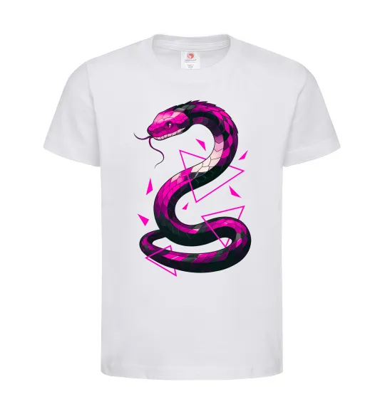 Детская футболка Neon snake Белый фото
