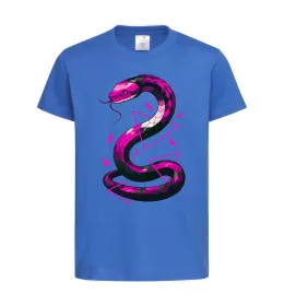 Детская футболка Neon snake Ярко-синий фото