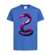 Детская футболка Neon snake Ярко-синий фото