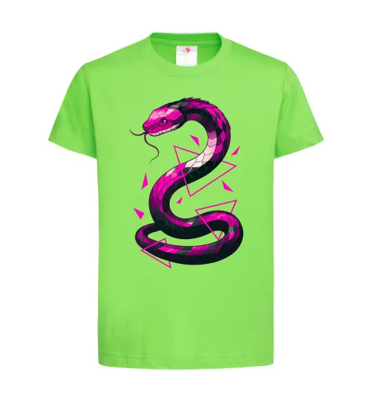 Детская футболка Neon snake Лаймовый фото