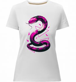 Жіноча преміум футболка Neon snake