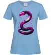Жіноча футболка Neon snake Блакитний Жіноча футболка Neon snake Блакитний фото