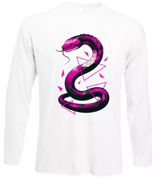 Лонгслив Neon snake Белый фото