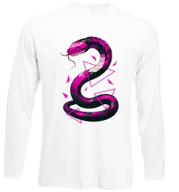 Лонгслив Neon snake Белый фото