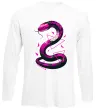 Лонгслив Neon snake Белый фото