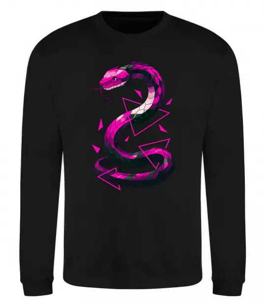 Свитшот Neon snake Черный фото