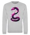 Свитшот Neon snake Серый меланж фото