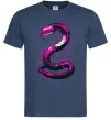 Мужская футболка Neon snake Темно-синий фото