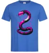 Мужская футболка Neon snake Ярко-синий фото
