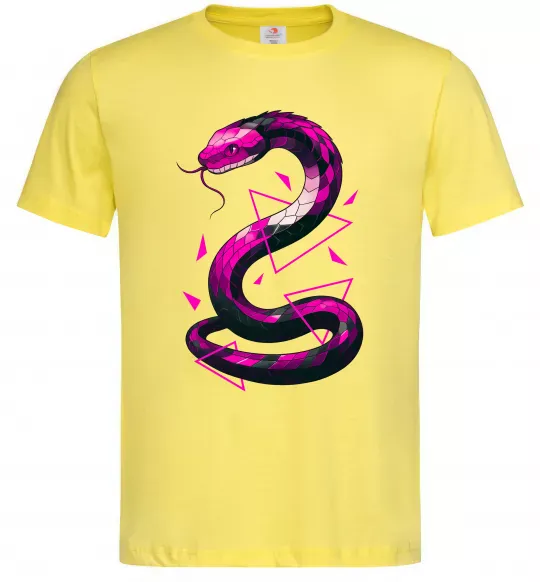Мужская футболка Neon snake Лимонный фото
