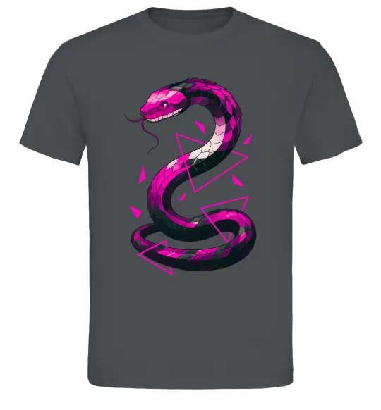 Мужская футболка Neon snake Графит фото