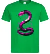 Мужская футболка Neon snake Зеленый фото
