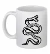 Чашка керамічна Snake bones Білий фото