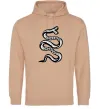Чоловіча толстовка (худі) Snake bones Пісочний фото