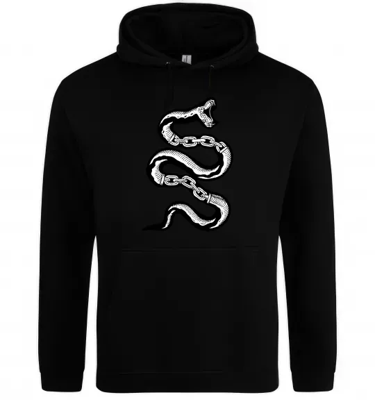 Женская толстовка (худи) Snake bones Черный фото